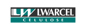 Logo LWARCEL Celulose em Teal